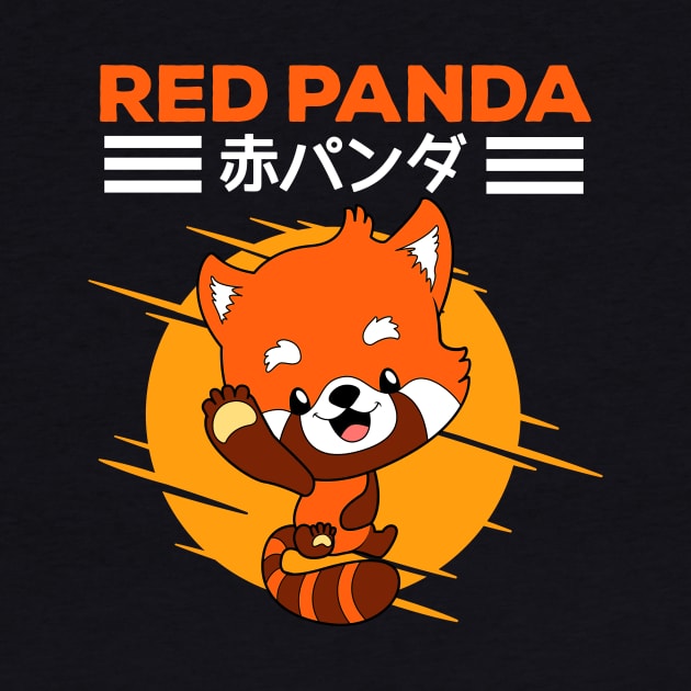 Red Panda Kawaii Otaku Japanese Cute Animal by wbdesignz